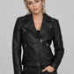 Miley Cyrus Black Leather Jacket – full product view