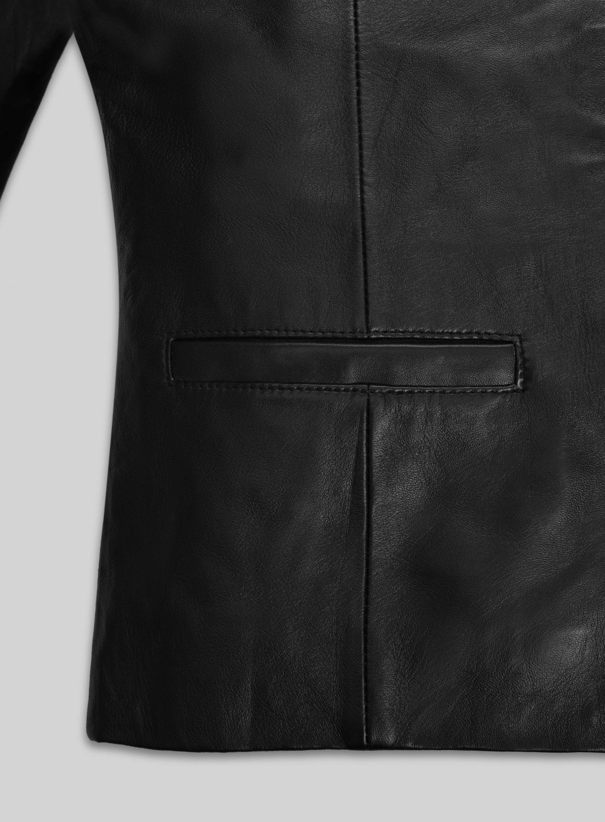 Milla Jovovich Black Leather Jacket – close-up and worn views