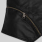 Morena Baccarin Last Looks Black Leather Jacket – close-up and worn views