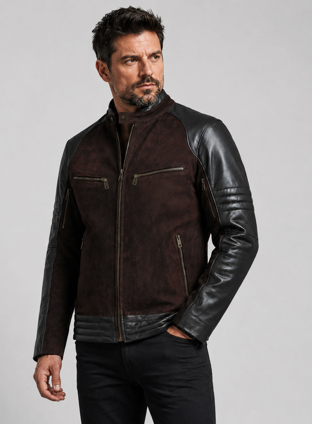 Mortal Kombat II Karl Urban Black Leather Jacket – full product view