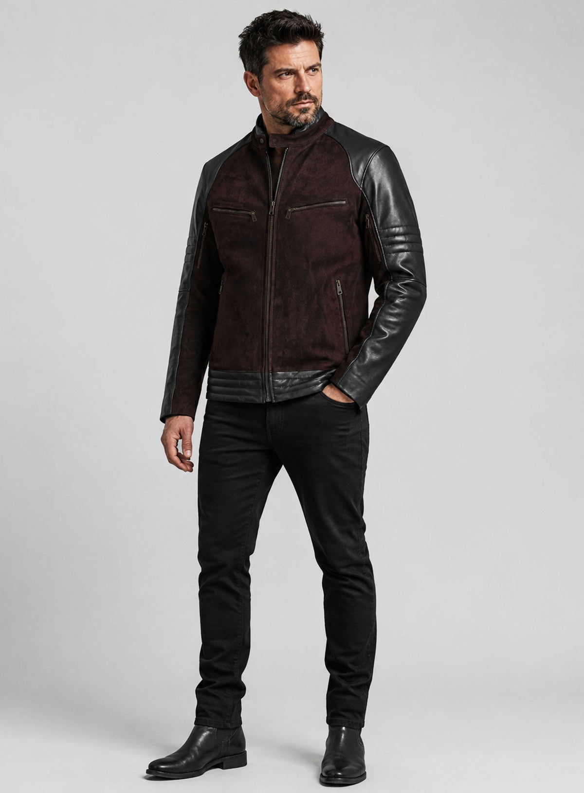 Mortal Kombat II Karl Urban Black Leather Jacket – close-up and worn views