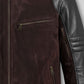Mortal Kombat II Karl Urban Black Leather Jacket – close-up detail of front closure, pocket and leather stitching