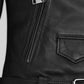 Natalie Portman Vox Lux Black Biker Leather Jacket Style 1 – close-up and worn views