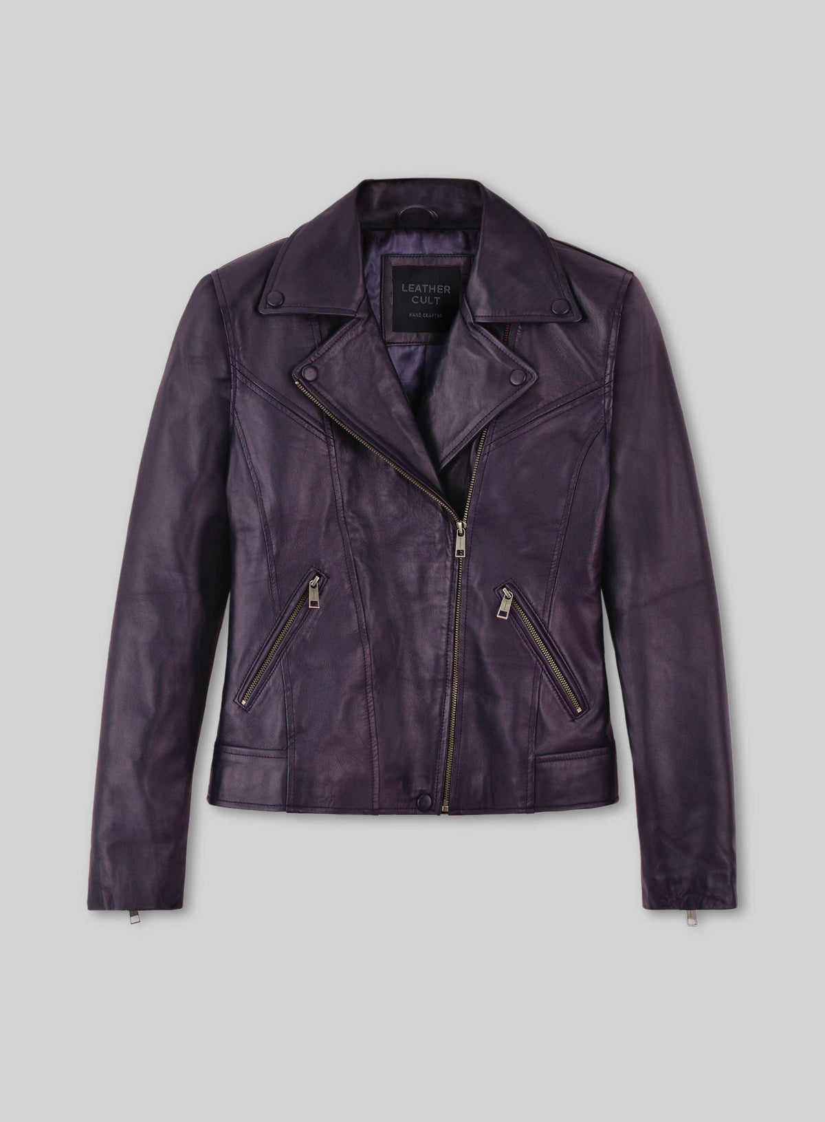 Natalie Portman Vox Lux Black Biker Leather Jacket – front view