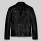 Neymar Black Leather Jacket – front view