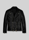 Neymar Black Leather Jacket – front view