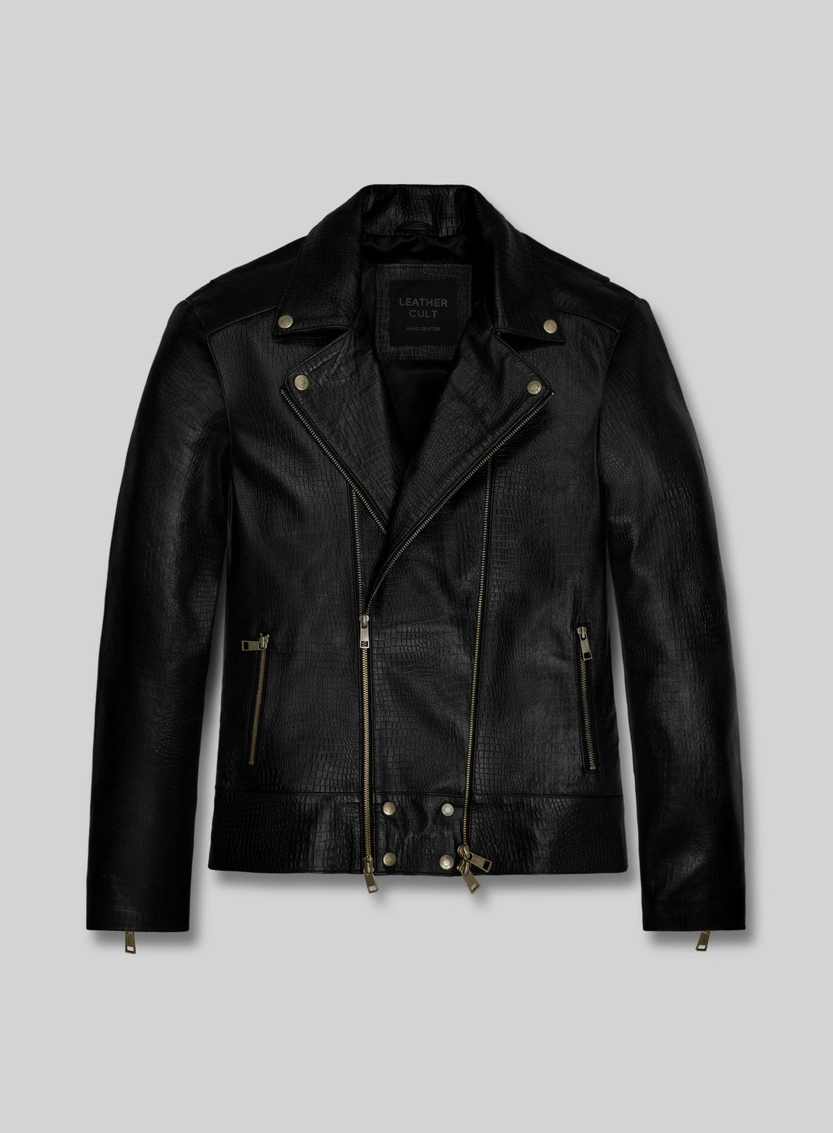 Neymar Black Leather Jacket – front view