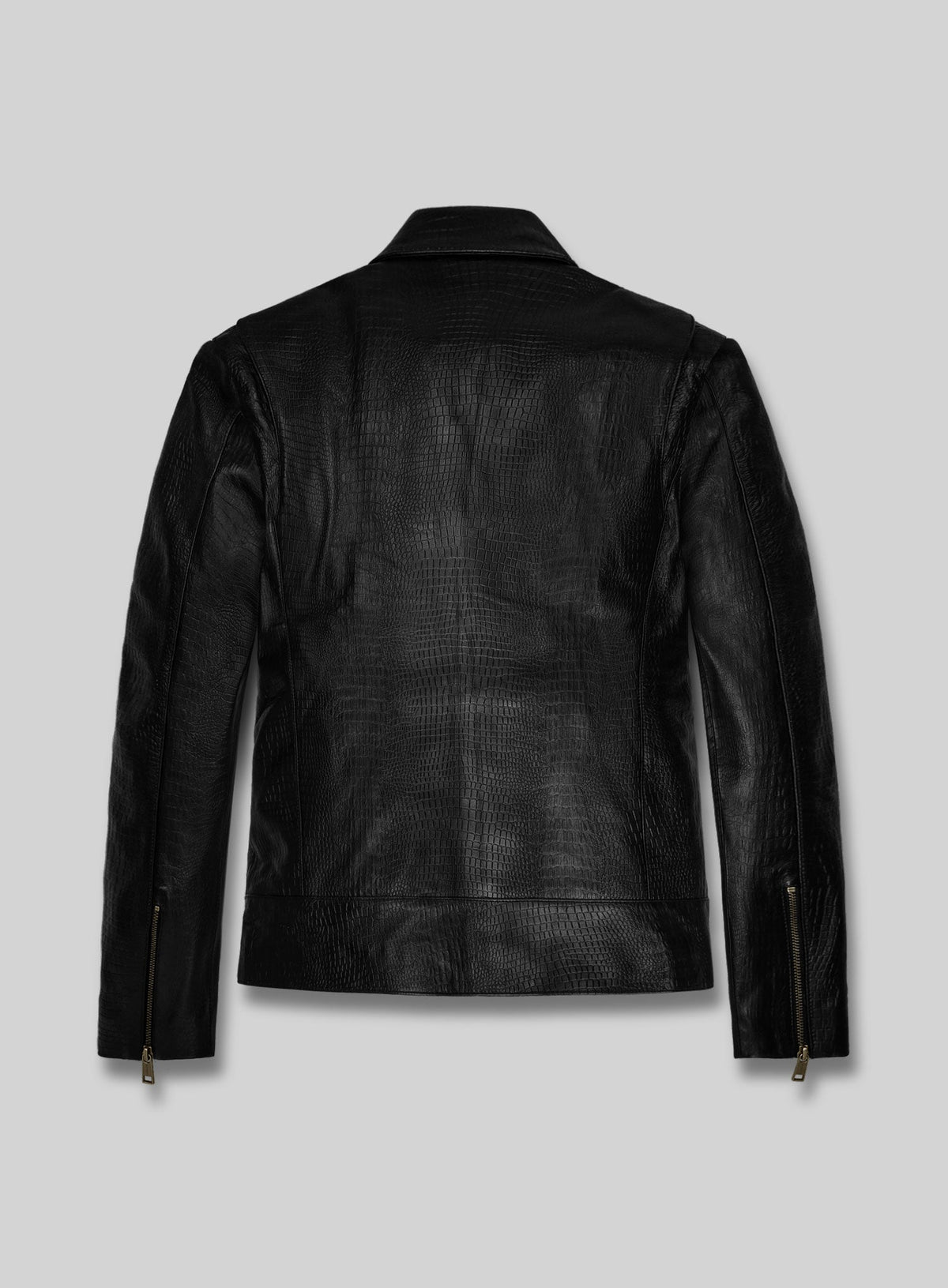 Neymar Black Leather Jacket – back view