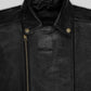 Neymar Black Leather Jacket – close-up and worn views