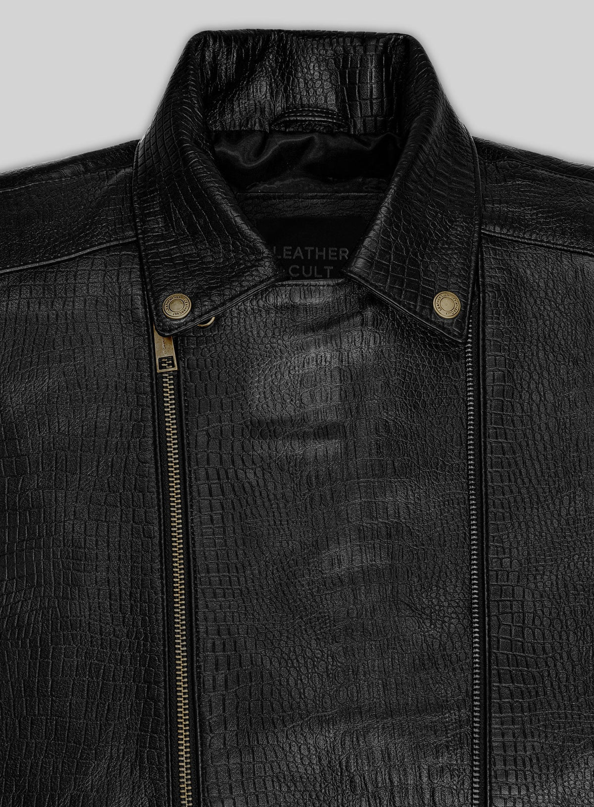 Neymar Black Leather Jacket – close-up and worn views