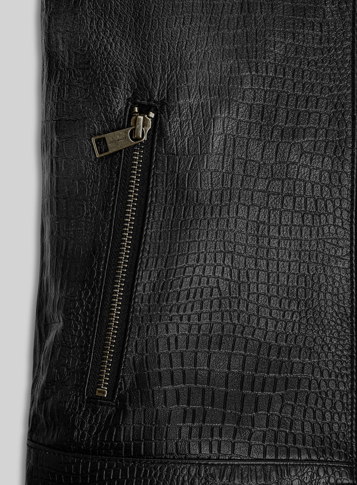 Neymar Black Leather Jacket – close-up and worn views