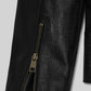 Neymar Black Leather Jacket – close-up and worn views