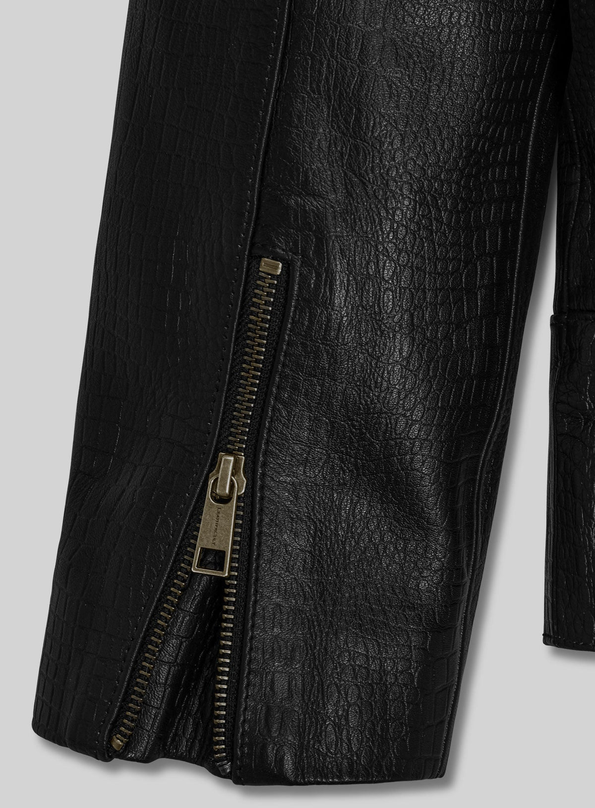 Neymar Black Leather Jacket – close-up and worn views