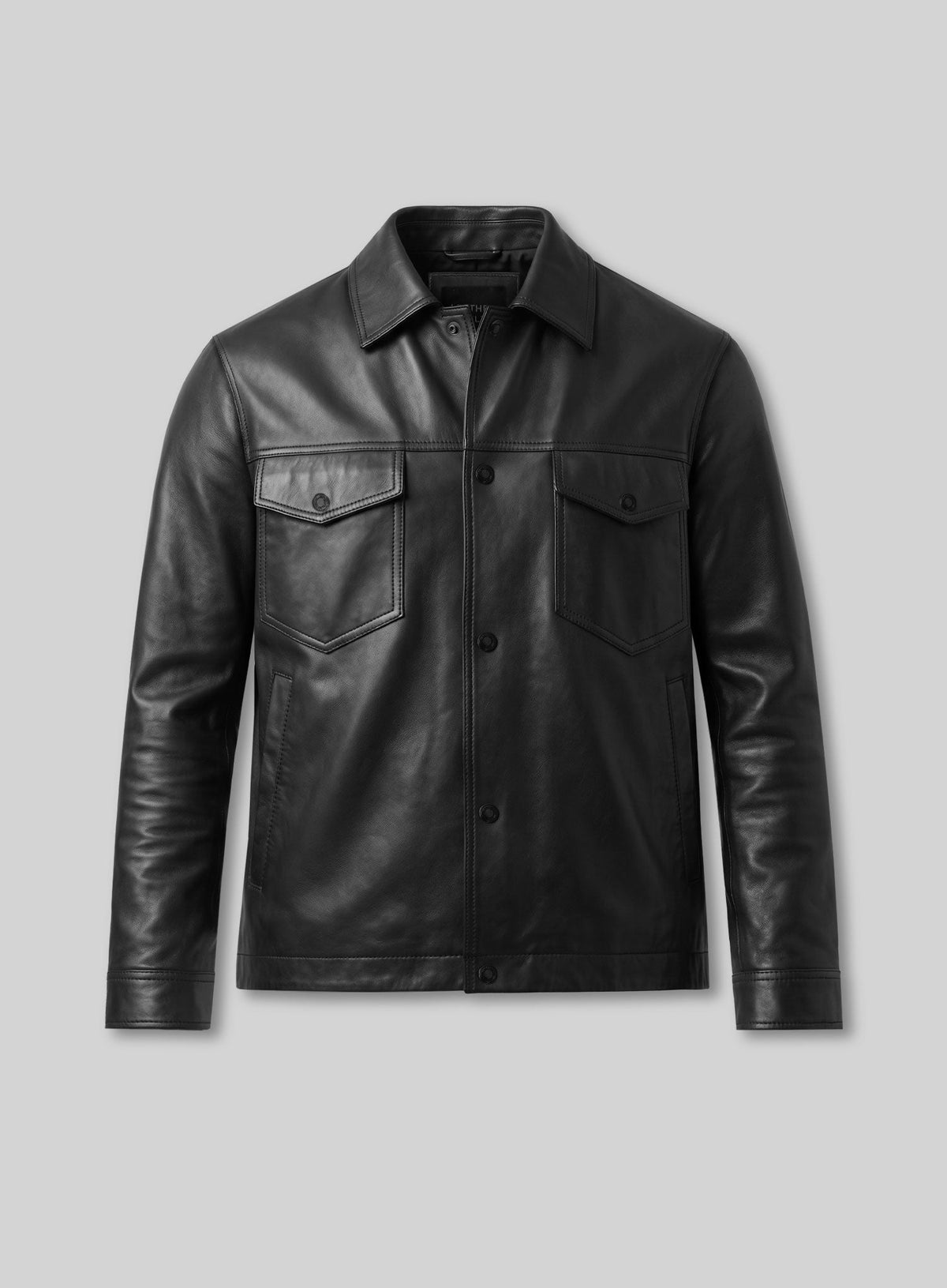 Nicholas Galitzine Black Leather Jacket – front view