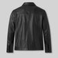 Nicholas Galitzine Black Leather Jacket – back view