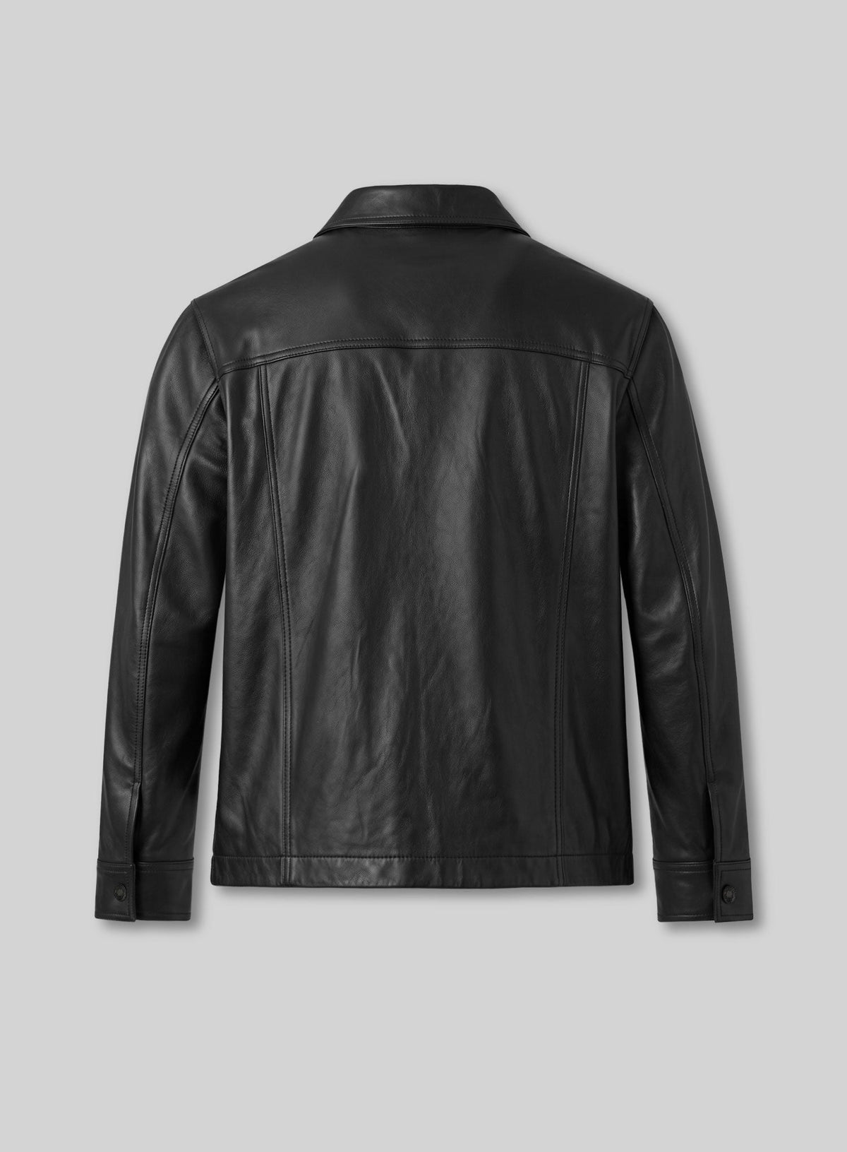 Nicholas Galitzine Black Leather Jacket – back view