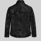 Nicholas Hoult Black Shirt-Collar Leather Jacket – worn look