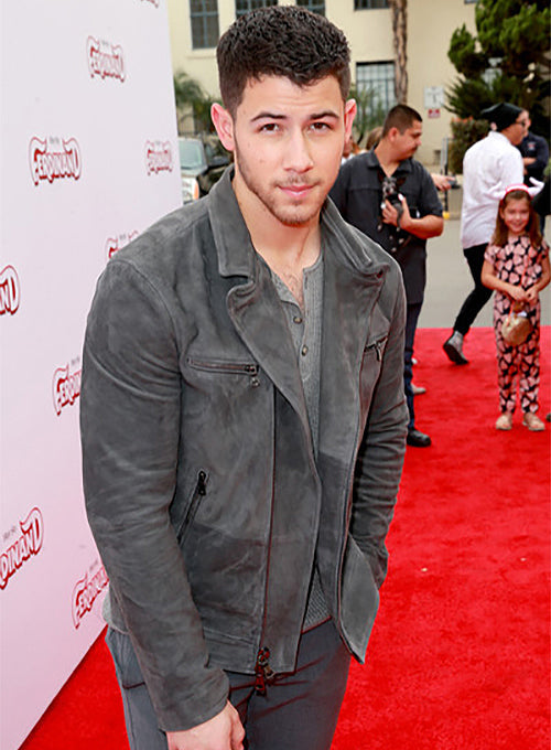Nick Jonas Black Leather Jacket Style 2 – Nick Jonas wearing the look, photo 4