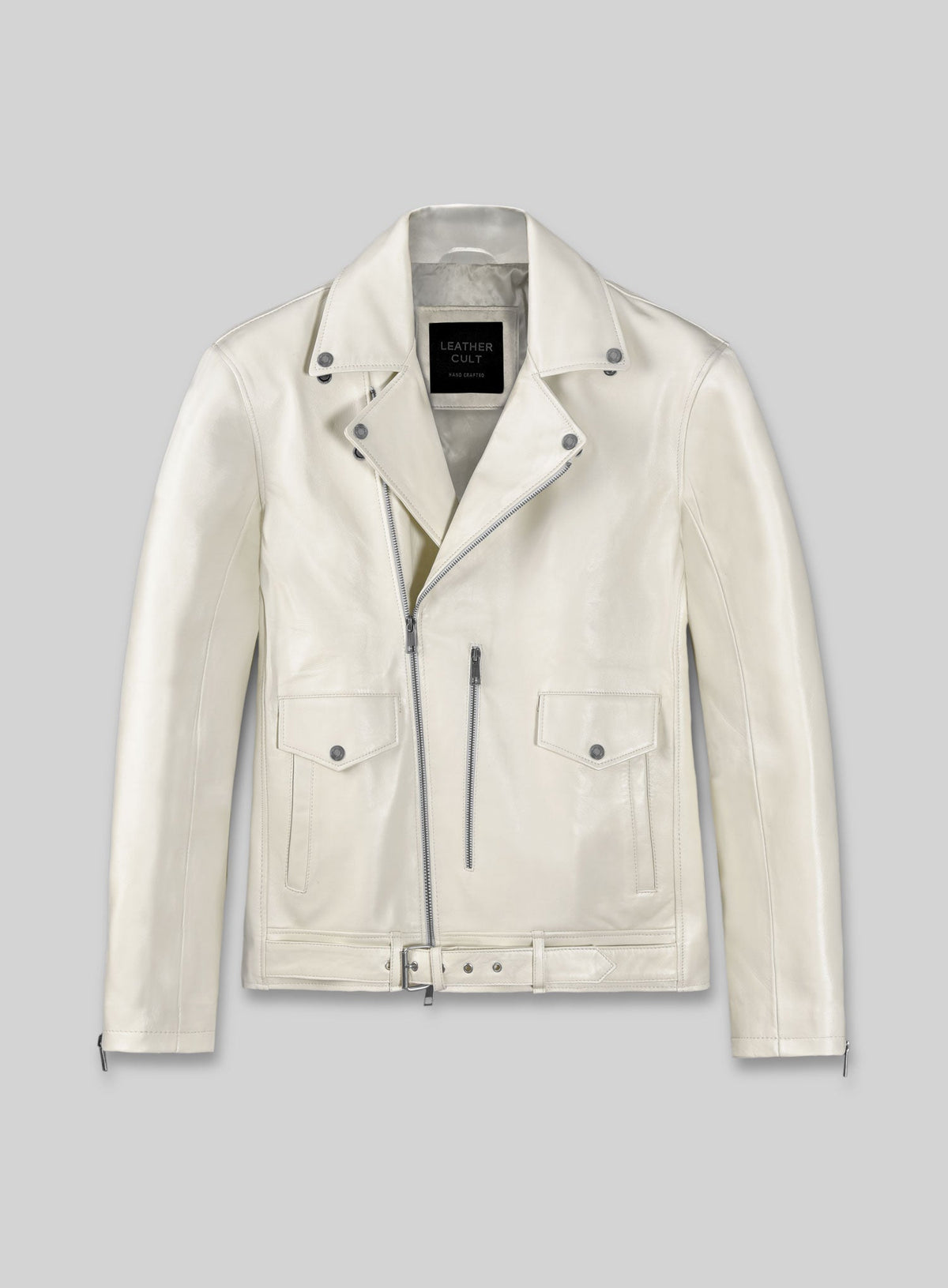 Nick Jonas Black Leather Jacket – front view