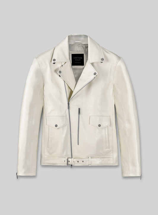 Nick Jonas Black Leather Jacket – front view