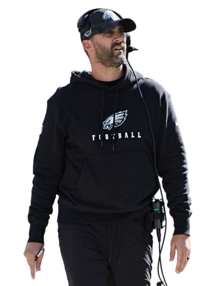 Nick Sirianni Philadelphia Eagles Black Hoodie Recreated Edition