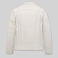 Nicolas Cage White Biker Leather Jacket – back view