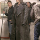 Nicolas Cage The Sorcerer's Apprentice Black Leather Long Coat – close-up and worn views