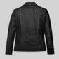 Nicole Kidman Destroyer Black Leather Jacket – back view