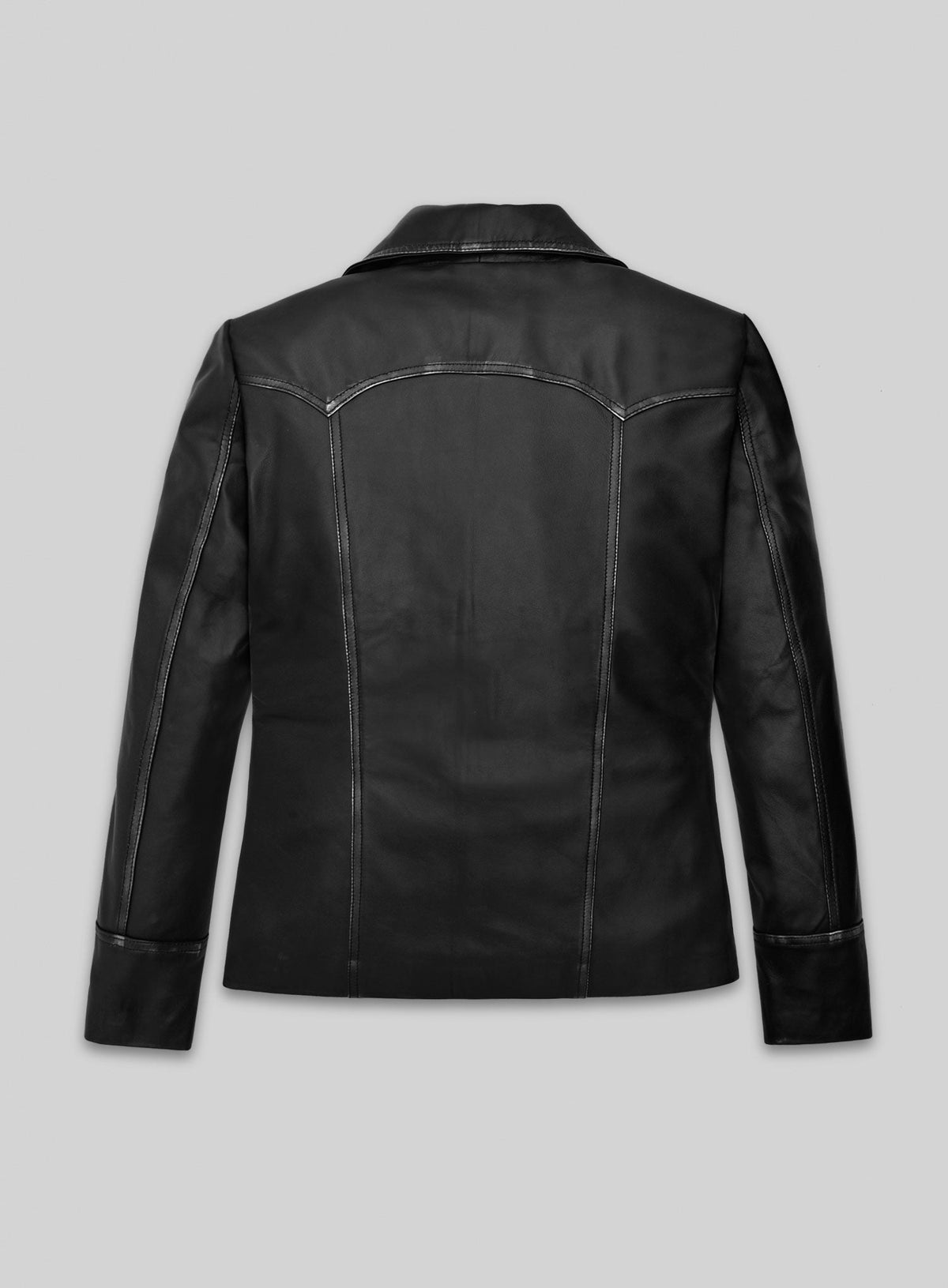 Nicole Kidman Destroyer Black Leather Jacket – back view