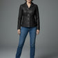 Nicole Kidman Destroyer Black Leather Jacket – close-up and worn views