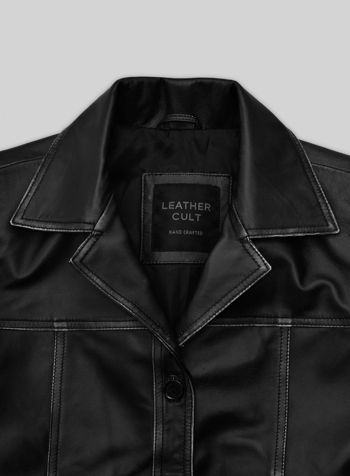 Nicole Kidman Destroyer Black Leather Jacket – close-up and worn views
