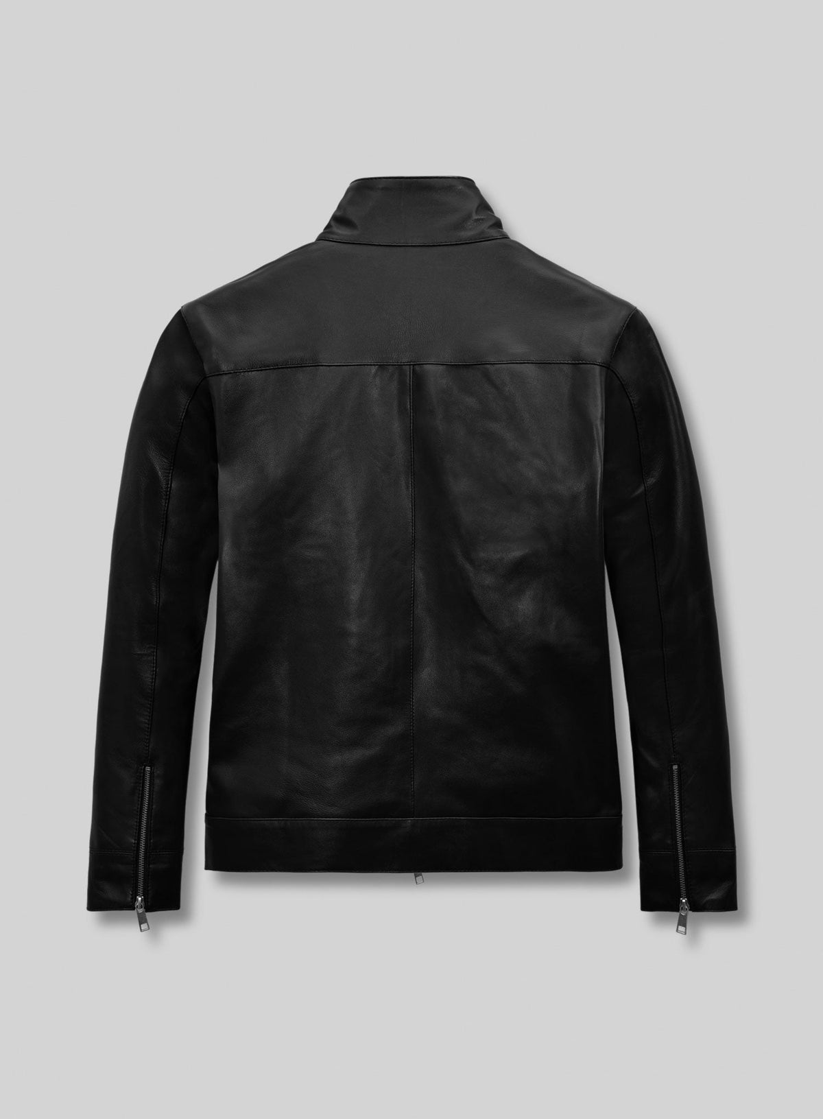 Nikolaj Coster-Waldau Black Leather Jacket – back view