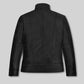 Nina Dobrev Black Leather Jacket – back view
