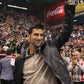 Novak Djokovic Red Leather Jacket – front view
