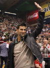 Novak Djokovic Red Leather Jacket – front view