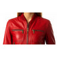 Charlotte Leather Red Jacket - Women Leather Jacket Red
