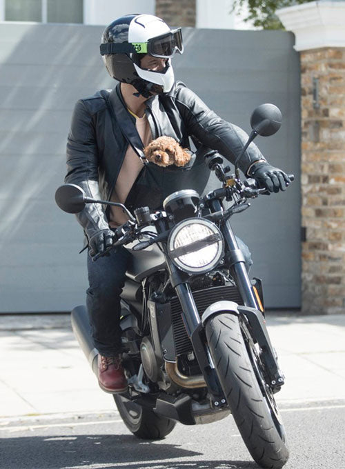Orlando Bloom Black Biker Leather Jacket – celebrity inspiration look