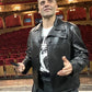 Oscar Isaac Black Leather Jacket – Oscar Isaac wearing the look, photo 2