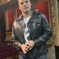 Oscar Isaac Black Leather Jacket – Oscar Isaac wearing the look, photo 3