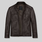 Oscar Isaac Star Wars: The Last Jedi Black Leather Jacket – front view