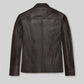 Oscar Isaac Star Wars: The Last Jedi Black Leather Jacket – back view