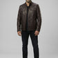 Oscar Isaac Star Wars: The Last Jedi Black Leather Jacket – close-up and worn views