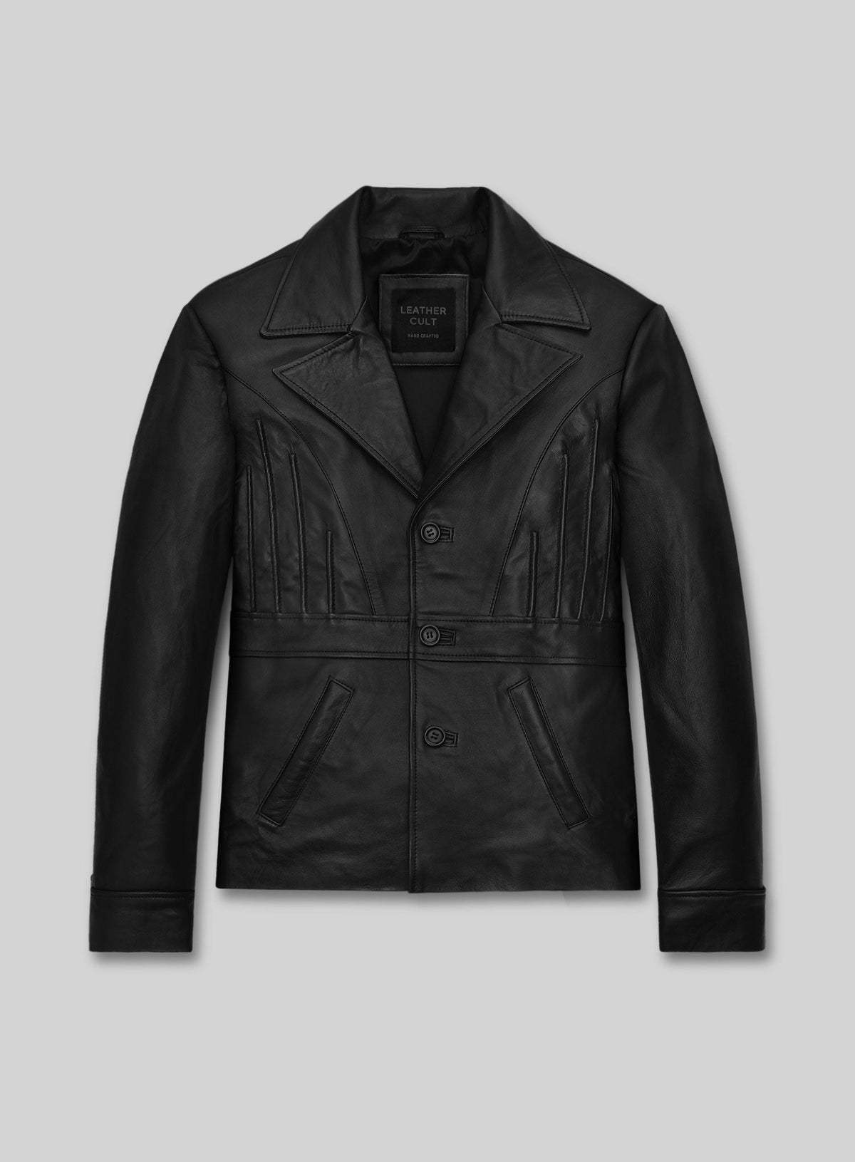 Paul Rudd Anchorman 2: The Legend Continues Black Leather Jacket – front view