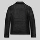 Paul Rudd Anchorman 2: The Legend Continues Black Leather Jacket – back view