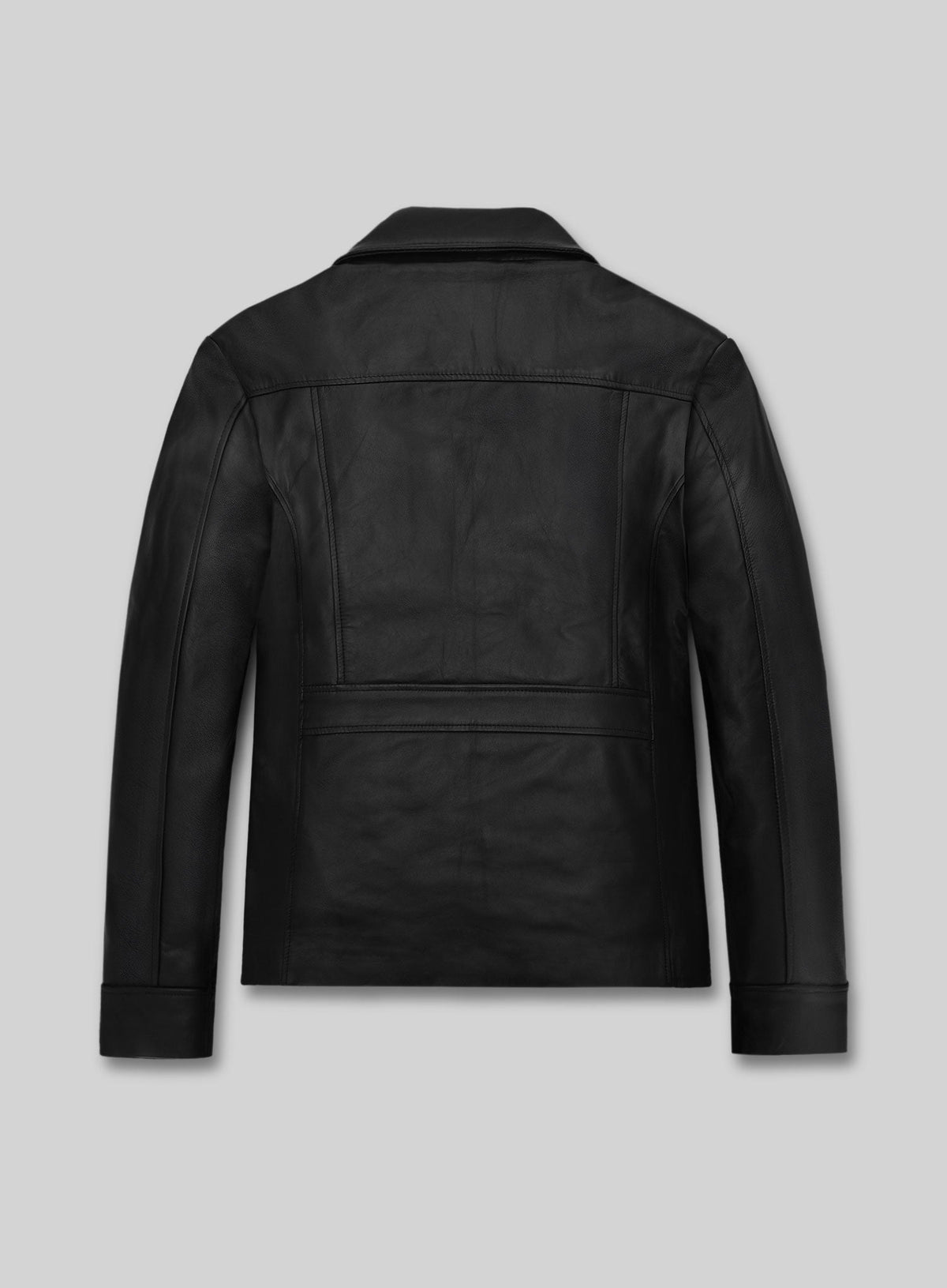 Paul Rudd Anchorman 2: The Legend Continues Black Leather Jacket – back view