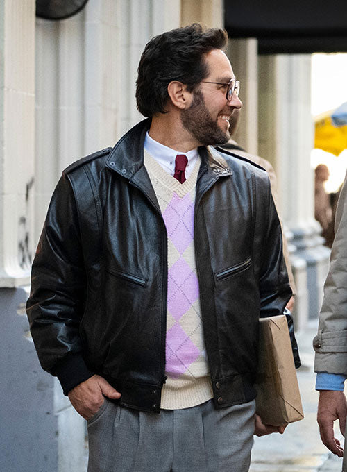 Paul Rudd The Shrink Next Door Leather Jacket view 1