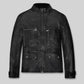 Paul Wesley Vampire Diaries Black Leather Jacket – front view