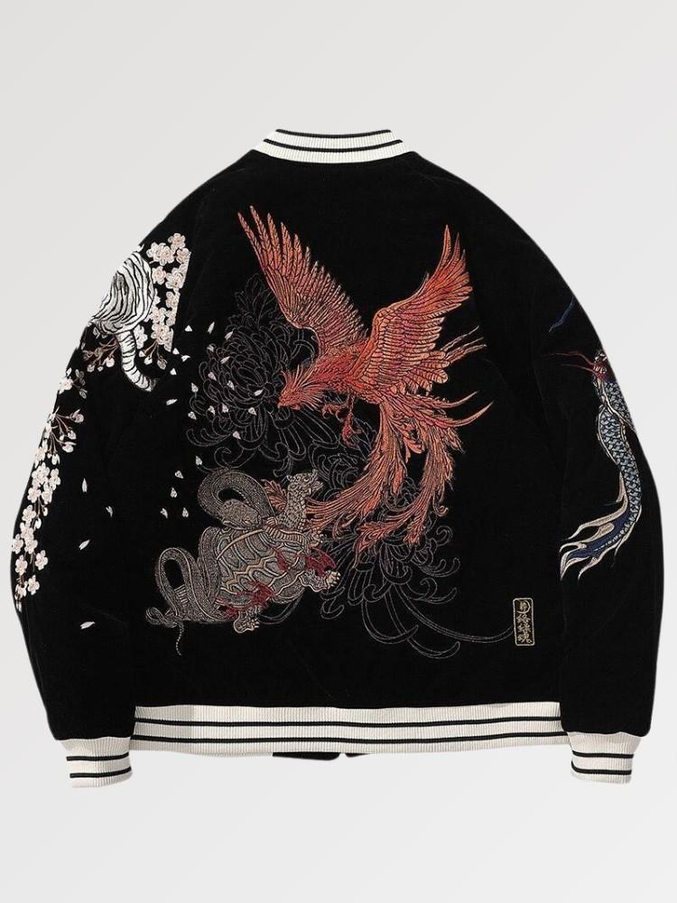 Phoenix Red Sukajan Jacket 'Yamaguchi' - Sublimation Jacket ( Recreated Edition )