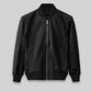 Pitbull Black Bomber Leather Jacket – front view