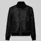 Princess Diana Black Leather Jacket – front view